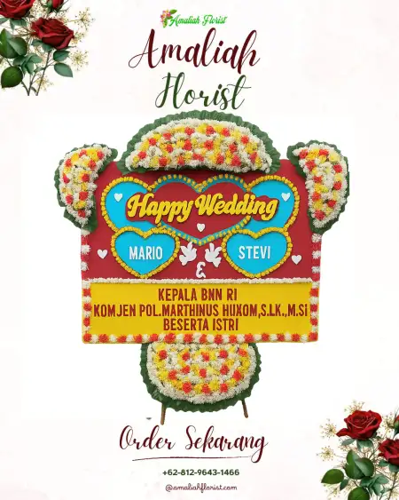 Papan Bunga Pernikahan Gedung Surian